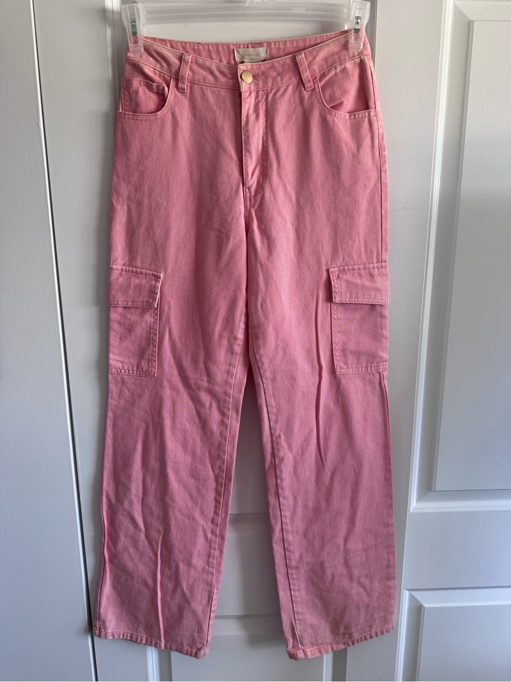 Altar'd State Pink washed Cargo Jeans 100% cotton